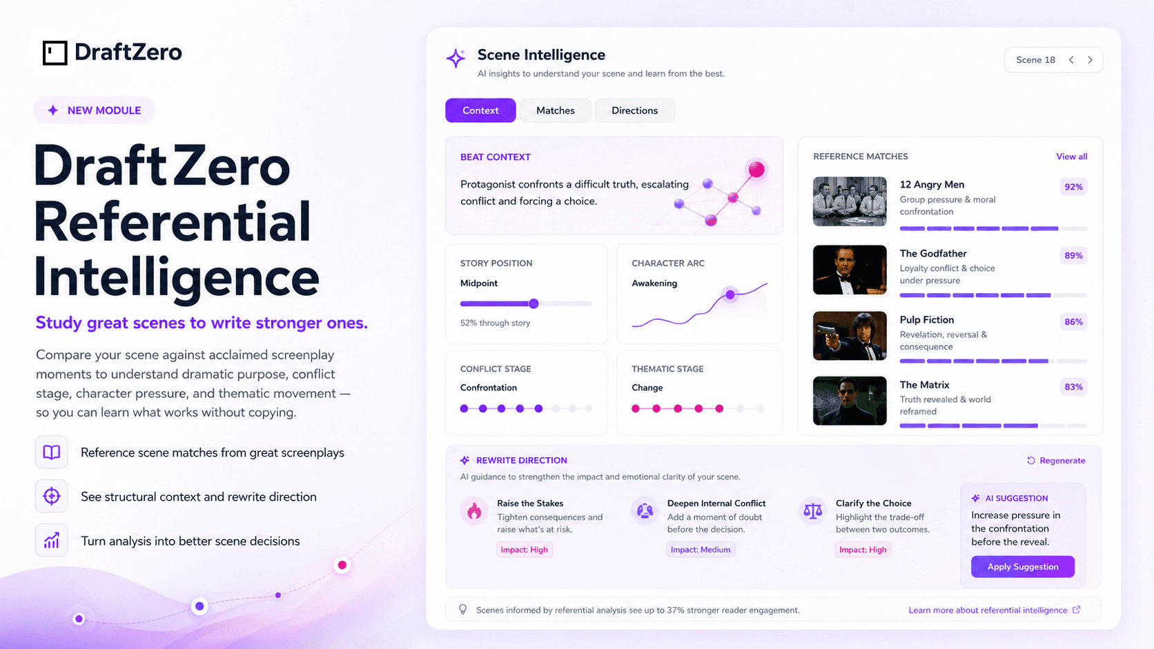 DraftZero Referential Intelligence module interface