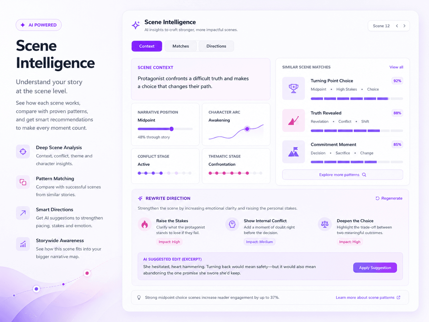 DraftZero Scene Intelligence module interface